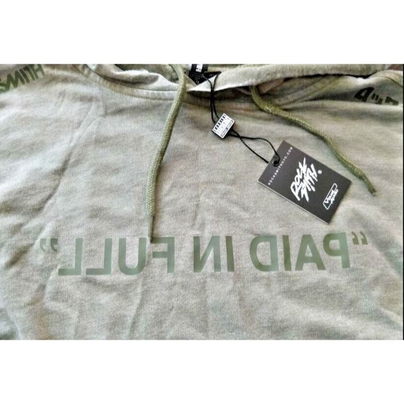 ROCKSMITH Paid In Full Mens Hoodie - XXL - Olive Green - Closeout Sale! - Picture 4 of 7
